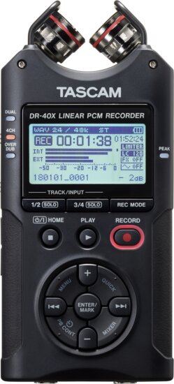 Tascam DR-40X Diktafon - Fekete
