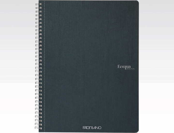 Fabriano Ecoqua 70 lapos A4 vonalas spirálfüzet - Sötétzöld