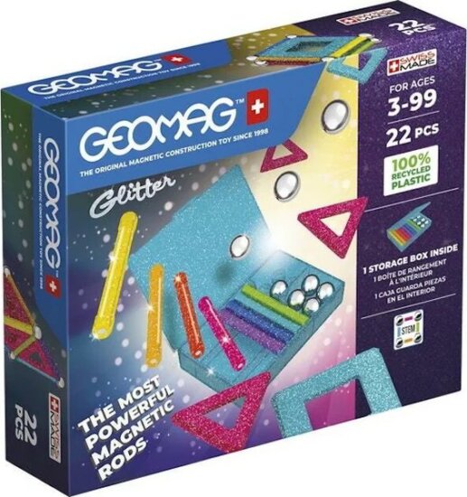 Geomag Glitter 22 darabos mágneses építőjáték készlet