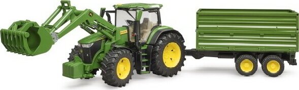 Bruder John Deere 7R 350 traktor pótkocsival (1:16) - Zöld