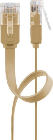Goobay U/UTP CAT6 Lapos patch kábel 5m - Barna Goobay U/UTP CAT6 Lapos patch kábel 5m - Barna