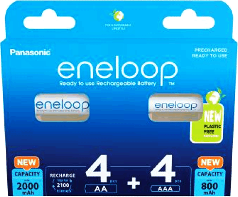 Panasonic Eneloop Újratölthető AA/AAA elem készlet (8db/csomag)