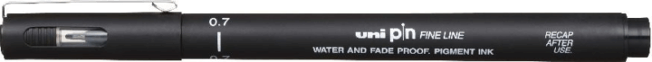Uni PIN 0,7 mm Rajzmarker - Fekete