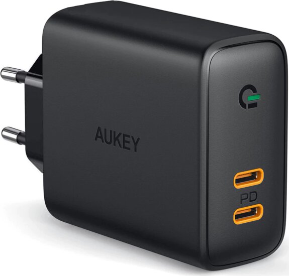AUKEY PA-D2 Hálózati 2xUSB-C töltő (36W)