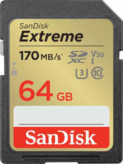 Sandisk Extreme 64GB SDXC UHS-I CL10 Memóriakártya
