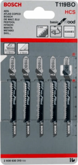 Bosch T 119 BO Szúrófűrészlap fához (5 db/csomag)