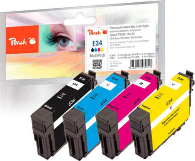 Peach (Epson T3466) Tintapatron Tricolor + Fekete