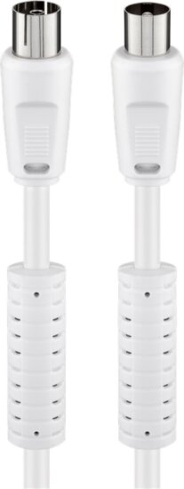 Goobay 50723 Koax zavarszűrős antenna kábel 1.5m - Fehér