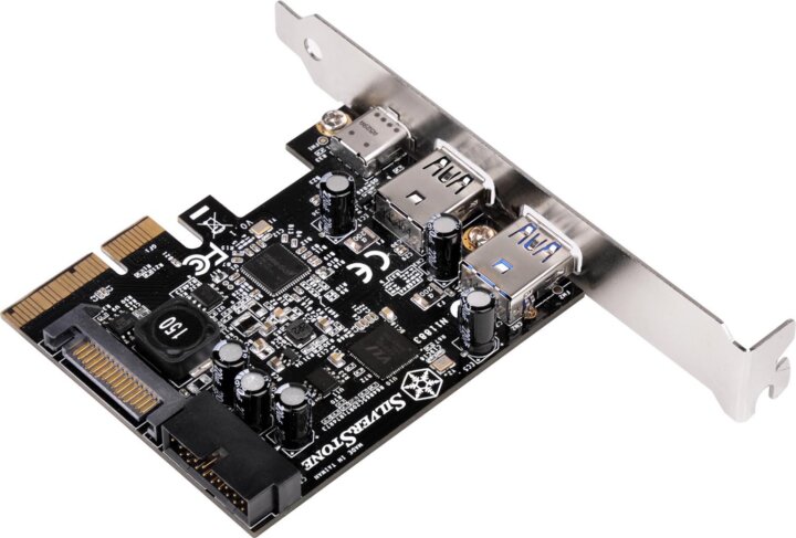 SilverStone ECU05 USB 3.1 Type-C / USB 3.0 Type-A PCIe portbővítő