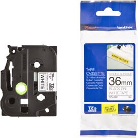 Brother TZES261 P-Touch Feliratozógép szalag 36 mm fehér alapon fekete erős tapadású