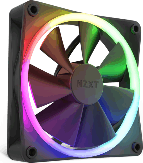 NZXT F120 RGB 120mm PWM Rendszerhűtő - Fekete