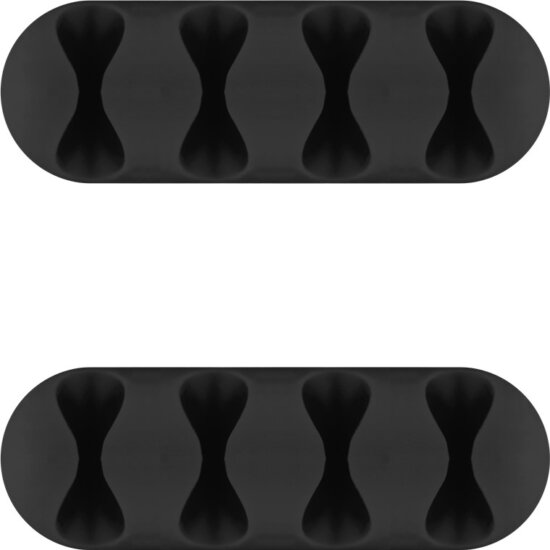 Goobay 4-utas kábelrendező 2db - Fekete