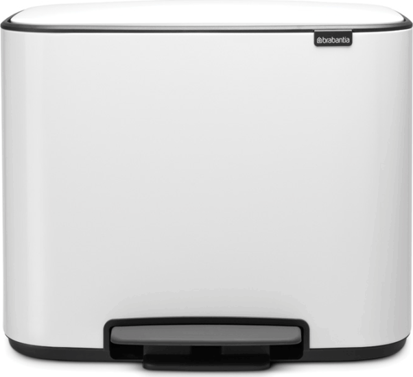 Brabantia Bo 36 literes pedálos fém Szelektív szemetes - Fehér
