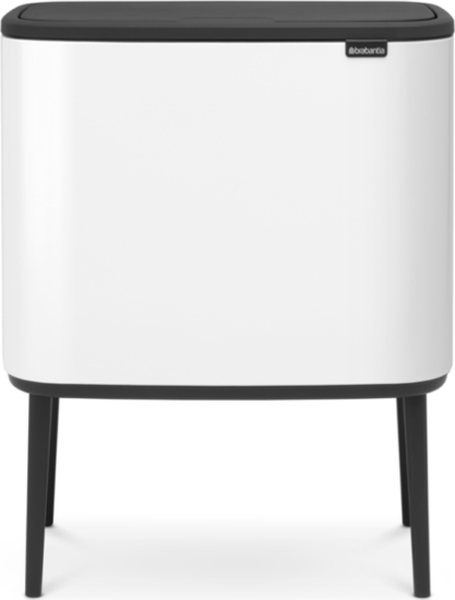 Brabantia Bo Touch 11 + 23 literes érintőfedeles fém Szelektív szemetes - Fehér