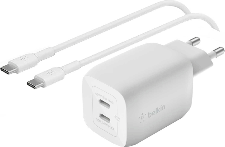 Belkin WCH013VF2MWH-B6 2 x USB-C Hálózati töltő - Fehér (65W) Belkin WCH013VF2MWH-B6 2 x USB-C Hálózati töltő - Fehér (65W)