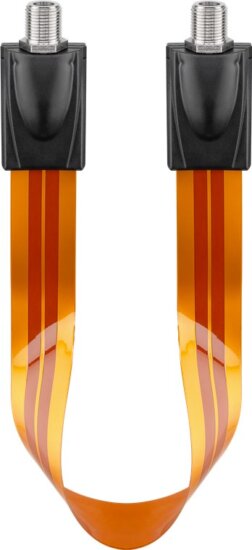 Goobay 67244 Type-F antenna hosszabbító kábel 0.3m - Narancs