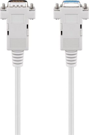 Goobay 50224 D-SUB apa - D-SUB anya hosszabbító kábel - Fehér (1.2m)