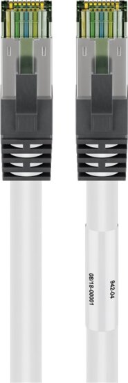 Goobay S/FTP CAT8.1 Patch kábel 0.5m - Fehér Goobay S/FTP CAT8.1 Patch kábel 0.5m - Fehér