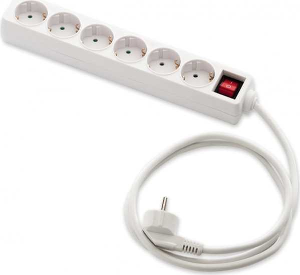 Famatel 9/806 250V Elosztó 6 aljzatos 3m - Fehér