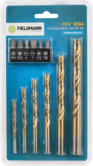 Fieldmann FDV 9004 Fúrószár + Bitkészlet (12 db/csomag)