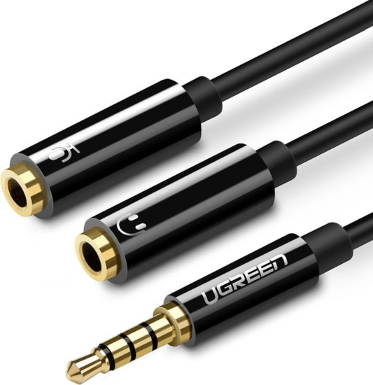 Ugreen AV141 3.5mm Jack apa - 2x 3.5mm Jack anya Elosztó