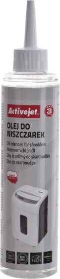 ActiveJet ASO-250 Karbantartó olaj iratmegsemmisítőhöz (250ml) ActiveJet ASO-250 Karbantartó olaj iratmegsemmisítőhöz (250ml)
