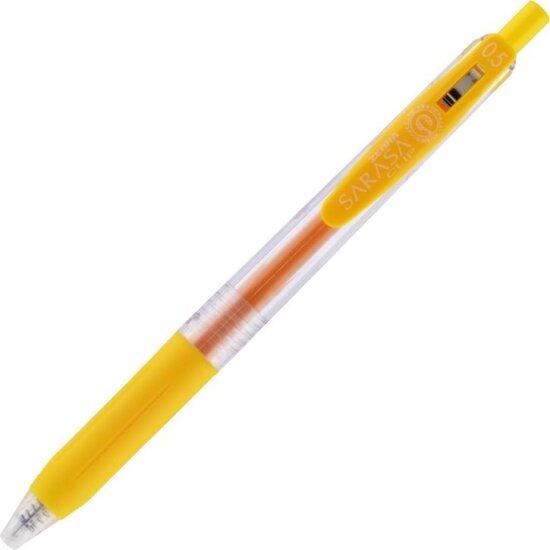 Zebra Sarasa Clip Nyomógombos zseléstoll - 0.5mm / Sárga Zebra Sarasa Clip Nyomógombos zseléstoll - 0.5mm / Sárga
