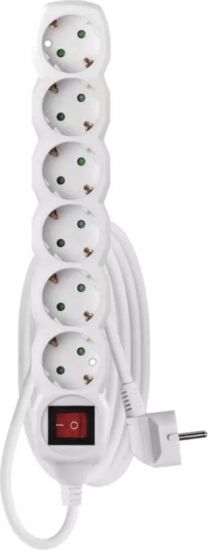 Emos P1622 250V Elosztó 6 aljzatos 2m - Fehér