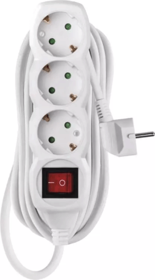 Emos P1325R 250V Elosztó 3 aljzatos 5m - Fehér