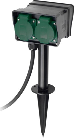 Home NVL 4-5/BK/1,5 250V Kültéri leszúrható elosztó 4 aljzatos 5m - Fekete