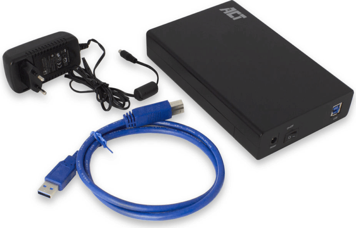 ACT AC1405 3.5" USB 3.2 Külső HDD ház - Fekete ACT AC1405 3.5" USB 3.2 Külső HDD ház - Fekete