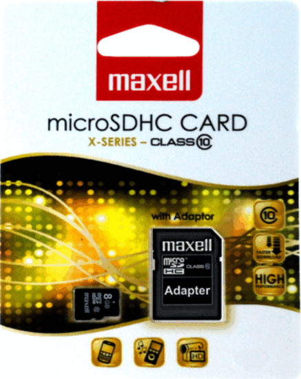 Maxell 8GB X-Series microSDHC UHS-I CL10 Memóriakártya + Adapter