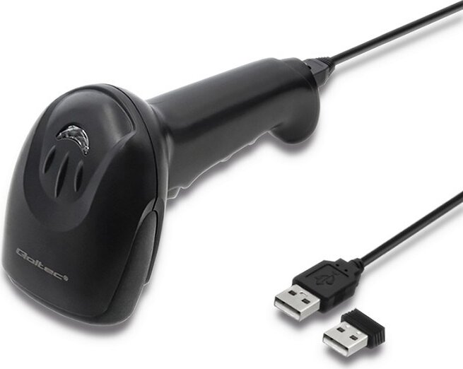 Qoltec 50868 Wireless kézi vonalkódolvasó - Fekete