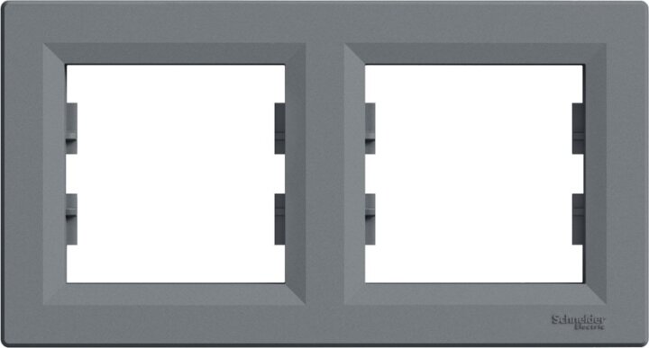 Schneider ASFORA vízszintes kettes keret - Acél