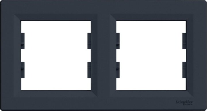 Schneider ASFORA vízszintes kettes keret - Antracit