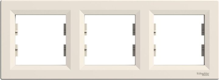 Schneider ASFORA vízszintes hármas keret - Bézs