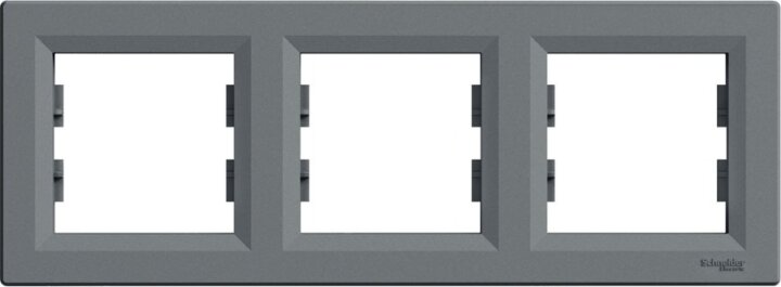 Schneider ASFORA vízszintes hármas keret - Acél