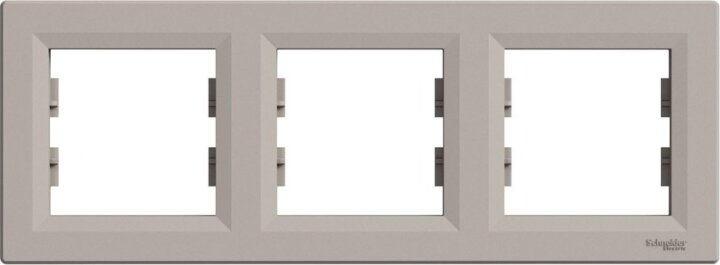 Schneider ASFORA vízszintes hármas keret - Bronz