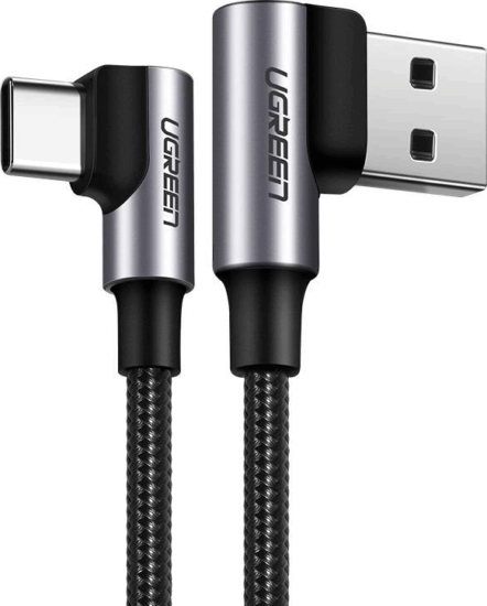 Ugreen US176 USB-A apa - USB-C apa 2.0 Adat és töltőkábel - Fekete (1m)