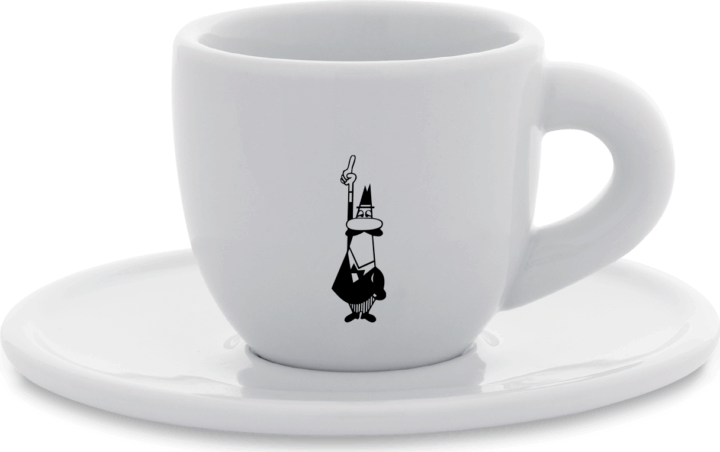 Bialetti Moka 80ml Porcelán Csésze + Alj - Mintás