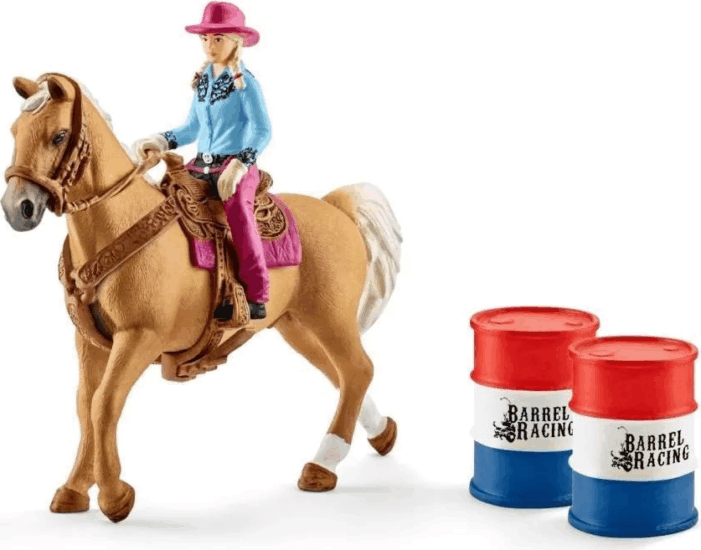 Schleich Farm World Hordóverseny Cowgirllel