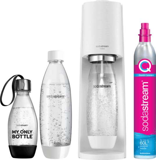 SodaStream Terra Promo Pack Szódagép 3 palackkal - Fehér SodaStream Terra Promo Pack Szódagép 3 palackkal - Fehér