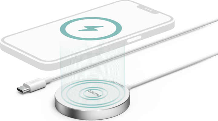 Hama MagCharge FC15 Vezeték nélküli töltő - Fehér (15W)