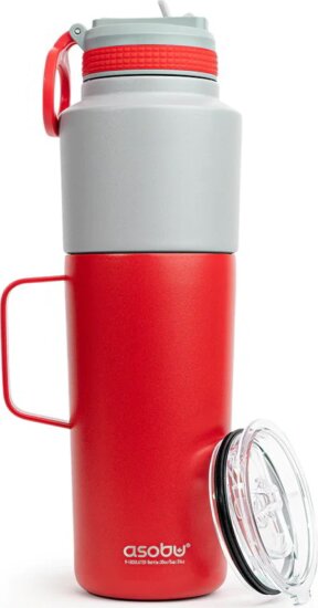 Asobu Twin Pack 900ml Termosz kulacs + bögre - Piros