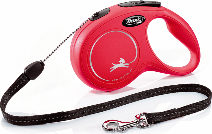 Flexi New Classic S/8m Csévélő szalagos kutyapóráz - Piros