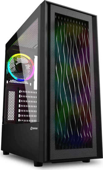 Sharkoon RGB Wave Számítógépház - Fekete