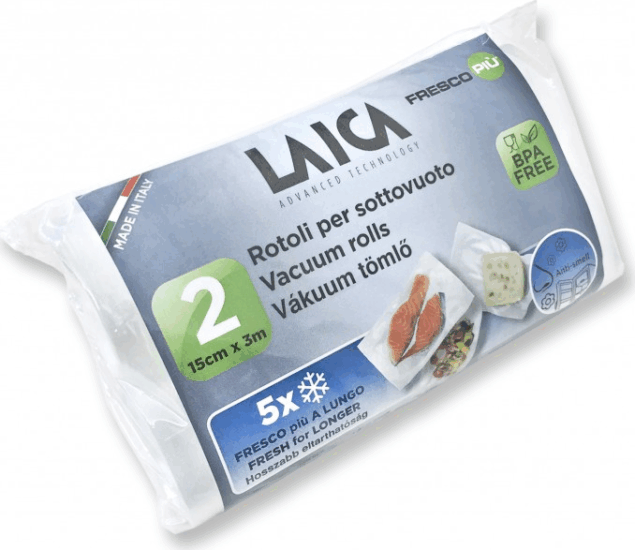 Laica VT36060 Vákuum csomagoló fólia 15cm x 3m 2db