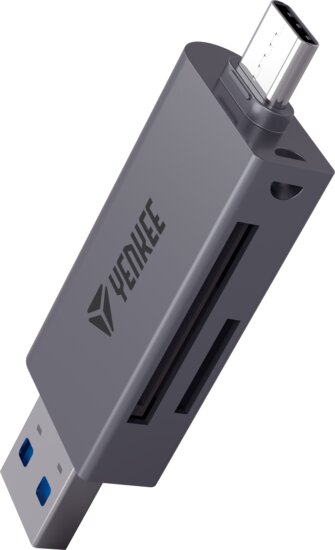 Yenkee YCR 401 USB A 2.0 / USB C 3.0 Külső kártyaolvasó Yenkee YCR 401 USB A 2.0 / USB C 3.0 Külső kártyaolvasó