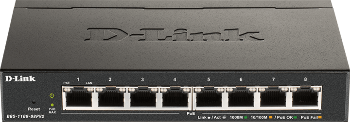 D-Link DGS-1100-08PV2 Gigabit PoE Switch D-Link DGS-1100-08PV2 Gigabit PoE Switch