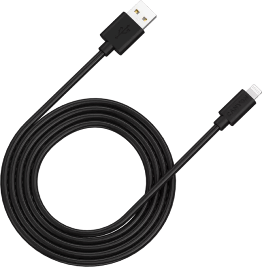 Canyon MFI C48 USB-A apa - Lightning apa 2.0 iPhone Adat és töltő kábel - Fekete (2m)